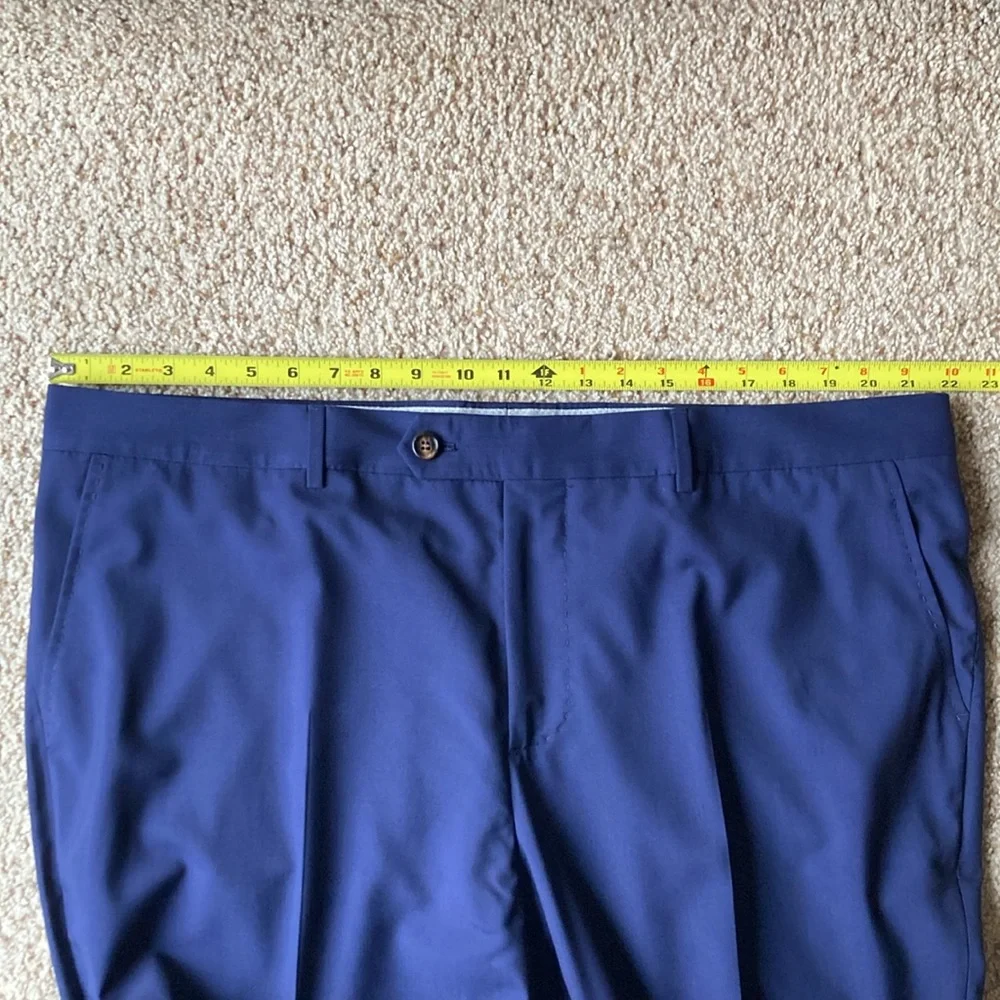 NWOT Brunello Cucinelli Men’s Navy Lightweight Wool Trousers Pants IT60 US 42-44 - Picture 9 of 16